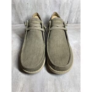Skechers Shoes Mens 13 Khaki Streetwear Slip On Air Cooled Memory Foam Classic